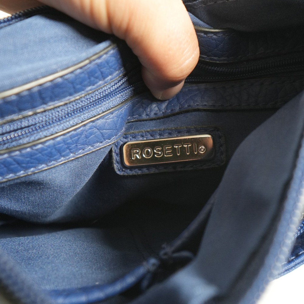 Rosetti Crossbody Bag Womens Medium Blue Pebbled Vegan Leather Adjustable Strap - Picture 4 of 9